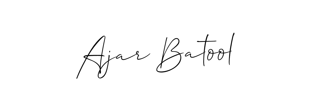 if you are searching for the best signature style for your name Ajar Batool. so please give up your signature search. here we have designed multiple signature styles  using Allison_Script. Ajar Batool signature style 2 images and pictures png