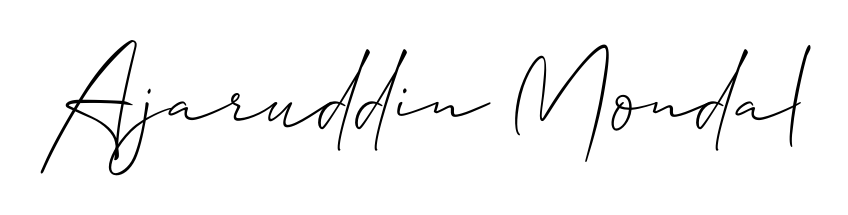 This is the best signature style for the Ajaruddin Mondal name. Also you like these signature font (Allison_Script). Mix name signature. Ajaruddin Mondal signature style 2 images and pictures png