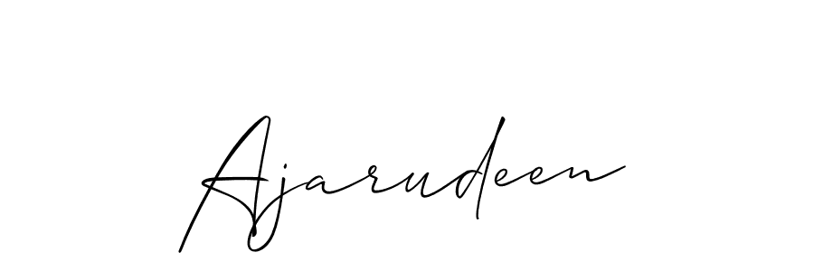 Ajarudeen stylish signature style. Best Handwritten Sign (Allison_Script) for my name. Handwritten Signature Collection Ideas for my name Ajarudeen. Ajarudeen signature style 2 images and pictures png