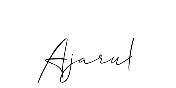 Make a beautiful signature design for name Ajarul. With this signature (Allison_Script) style, you can create a handwritten signature for free. Ajarul signature style 2 images and pictures png