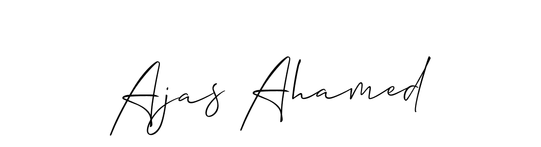 It looks lik you need a new signature style for name Ajas Ahamed. Design unique handwritten (Allison_Script) signature with our free signature maker in just a few clicks. Ajas Ahamed signature style 2 images and pictures png