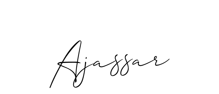 Ajassar stylish signature style. Best Handwritten Sign (Allison_Script) for my name. Handwritten Signature Collection Ideas for my name Ajassar. Ajassar signature style 2 images and pictures png