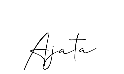 Design your own signature with our free online signature maker. With this signature software, you can create a handwritten (Allison_Script) signature for name Ajata. Ajata signature style 2 images and pictures png