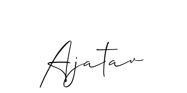 Best and Professional Signature Style for Ajatav. Allison_Script Best Signature Style Collection. Ajatav signature style 2 images and pictures png