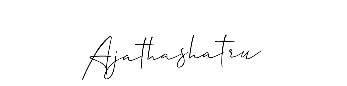 How to make Ajathashatru signature? Allison_Script is a professional autograph style. Create handwritten signature for Ajathashatru name. Ajathashatru signature style 2 images and pictures png