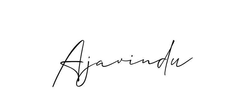 Use a signature maker to create a handwritten signature online. With this signature software, you can design (Allison_Script) your own signature for name Ajavindu. Ajavindu signature style 2 images and pictures png