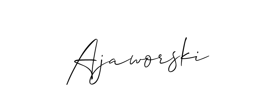 Design your own signature with our free online signature maker. With this signature software, you can create a handwritten (Allison_Script) signature for name Ajaworski. Ajaworski signature style 2 images and pictures png