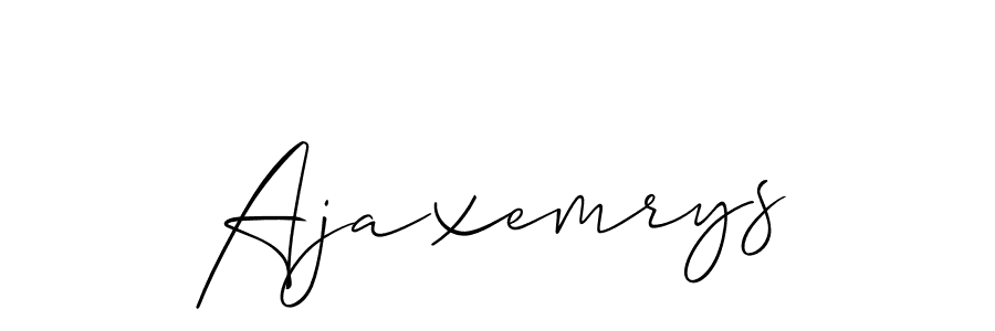 It looks lik you need a new signature style for name Ajaxemrys. Design unique handwritten (Allison_Script) signature with our free signature maker in just a few clicks. Ajaxemrys signature style 2 images and pictures png