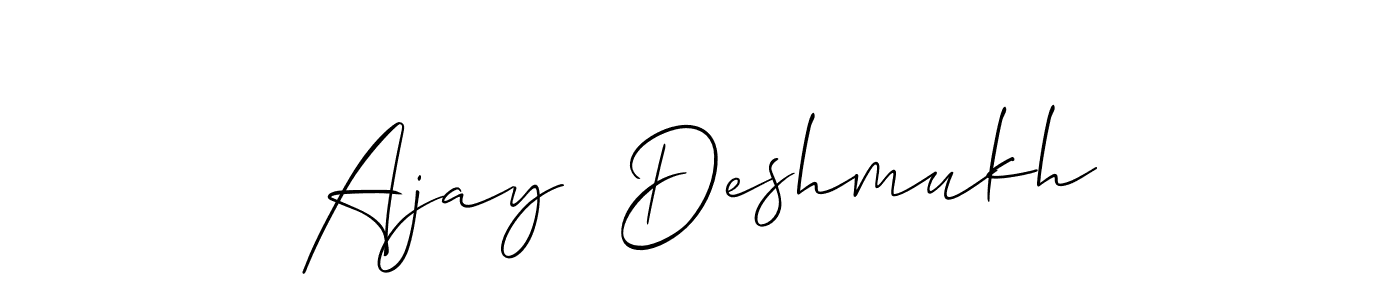 Allison_Script is a professional signature style that is perfect for those who want to add a touch of class to their signature. It is also a great choice for those who want to make their signature more unique. Get Ajay  Deshmukh name to fancy signature for free. Ajay  Deshmukh signature style 2 images and pictures png