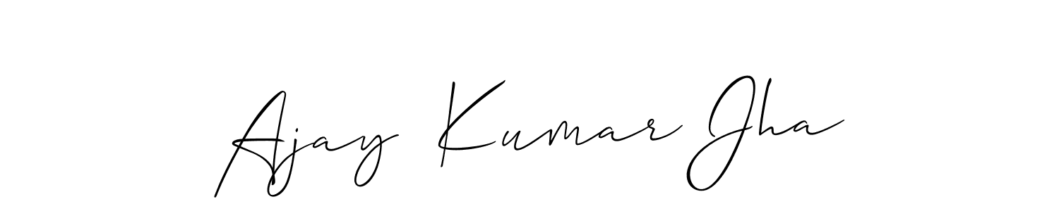 if you are searching for the best signature style for your name Ajay  Kumar Jha. so please give up your signature search. here we have designed multiple signature styles  using Allison_Script. Ajay  Kumar Jha signature style 2 images and pictures png