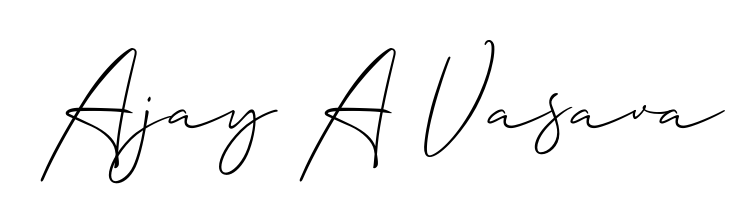 Create a personalized artistic stamp with Ajay A Vasava in Allison_Script font. Perfect for visual artists, designers, and influencers. Ajay A Vasava signature style 2 images and pictures png