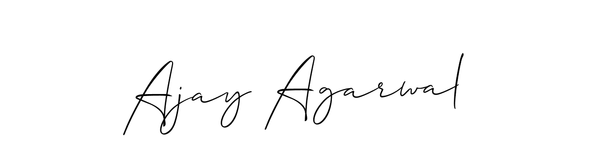 Create a beautiful signature design for name Ajay Agarwal. With this signature (Allison_Script) fonts, you can make a handwritten signature for free. Ajay Agarwal signature style 2 images and pictures png