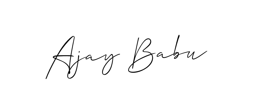 This is the best signature style for the Ajay Babu name. Also you like these signature font (Allison_Script). Mix name signature. Ajay Babu signature style 2 images and pictures png