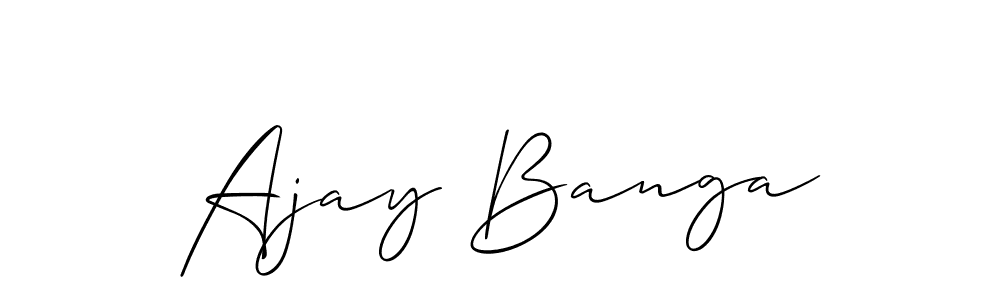 Design your own signature with our free online signature maker. With this signature software, you can create a handwritten (Allison_Script) signature for name Ajay Banga. Ajay Banga signature style 2 images and pictures png