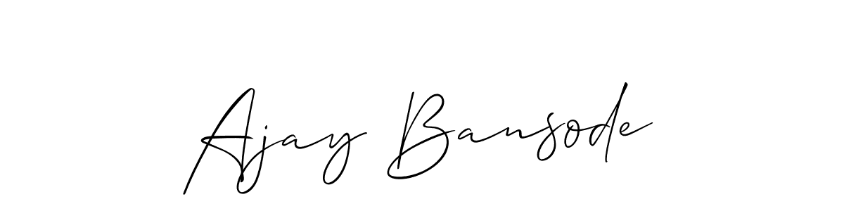 Make a beautiful signature design for name Ajay Bansode. With this signature (Allison_Script) style, you can create a handwritten signature for free. Ajay Bansode signature style 2 images and pictures png