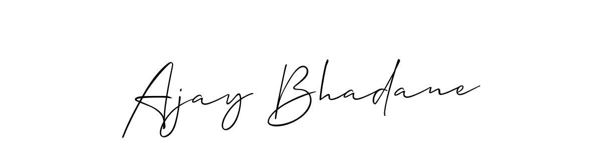 How to Draw Ajay Bhadane signature style? Allison_Script is a latest design signature styles for name Ajay Bhadane. Ajay Bhadane signature style 2 images and pictures png