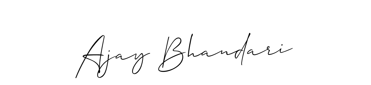Make a short Ajay Bhandari signature style. Manage your documents anywhere anytime using Allison_Script. Create and add eSignatures, submit forms, share and send files easily. Ajay Bhandari signature style 2 images and pictures png