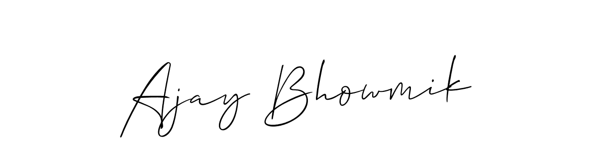 Use a signature maker to create a handwritten signature online. With this signature software, you can design (Allison_Script) your own signature for name Ajay Bhowmik. Ajay Bhowmik signature style 2 images and pictures png