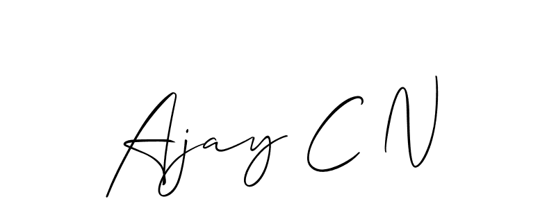 You can use this online signature creator to create a handwritten signature for the name Ajay C N. This is the best online autograph maker. Ajay C N signature style 2 images and pictures png