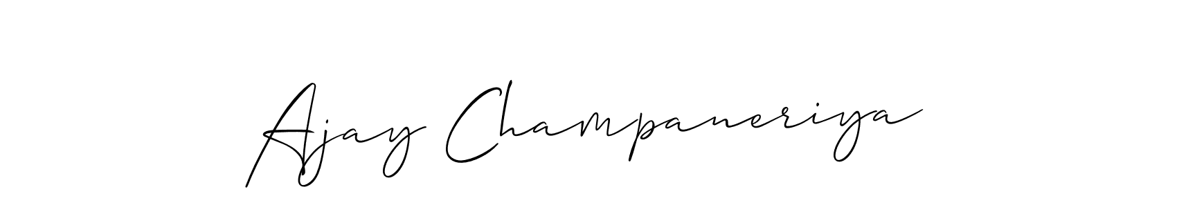 How to make Ajay Champaneriya signature? Allison_Script is a professional autograph style. Create handwritten signature for Ajay Champaneriya name. Ajay Champaneriya signature style 2 images and pictures png