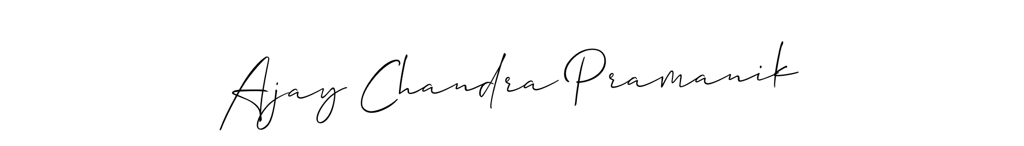 Make a beautiful signature design for name Ajay Chandra Pramanik. With this signature (Allison_Script) style, you can create a handwritten signature for free. Ajay Chandra Pramanik signature style 2 images and pictures png