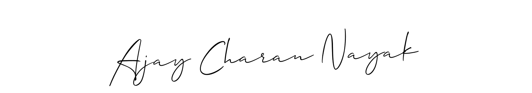 You should practise on your own different ways (Allison_Script) to write your name (Ajay Charan Nayak) in signature. don't let someone else do it for you. Ajay Charan Nayak signature style 2 images and pictures png