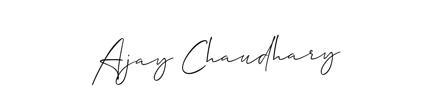 Use a signature maker to create a handwritten signature online. With this signature software, you can design (Allison_Script) your own signature for name Ajay Chaudhary. Ajay Chaudhary signature style 2 images and pictures png