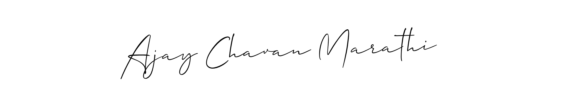 Make a beautiful signature design for name Ajay Chavan Marathi. With this signature (Allison_Script) style, you can create a handwritten signature for free. Ajay Chavan Marathi signature style 2 images and pictures png