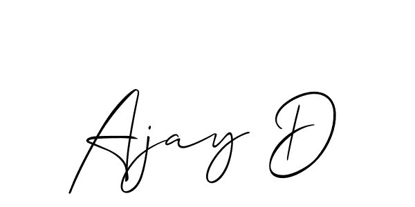 Make a beautiful signature design for name Ajay D. Use this online signature maker to create a handwritten signature for free. Ajay D signature style 2 images and pictures png