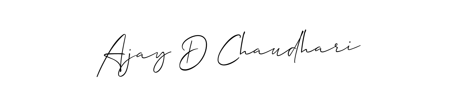Design your own signature with our free online signature maker. With this signature software, you can create a handwritten (Allison_Script) signature for name Ajay D Chaudhari. Ajay D Chaudhari signature style 2 images and pictures png