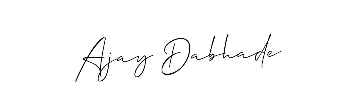 Allison_Script is a professional signature style that is perfect for those who want to add a touch of class to their signature. It is also a great choice for those who want to make their signature more unique. Get Ajay Dabhade name to fancy signature for free. Ajay Dabhade signature style 2 images and pictures png