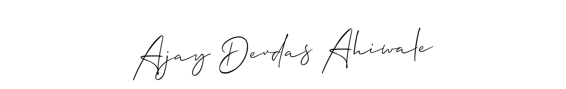 Use a signature maker to create a handwritten signature online. With this signature software, you can design (Allison_Script) your own signature for name Ajay Devdas Ahiwale. Ajay Devdas Ahiwale signature style 2 images and pictures png