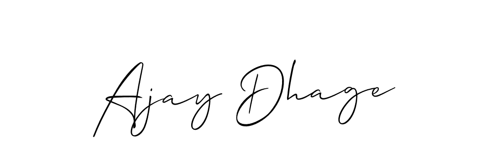 Design your own signature with our free online signature maker. With this signature software, you can create a handwritten (Allison_Script) signature for name Ajay Dhage. Ajay Dhage signature style 2 images and pictures png