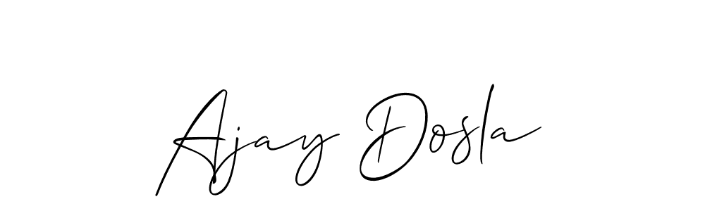 Make a beautiful signature design for name Ajay Dosla. With this signature (Allison_Script) style, you can create a handwritten signature for free. Ajay Dosla signature style 2 images and pictures png