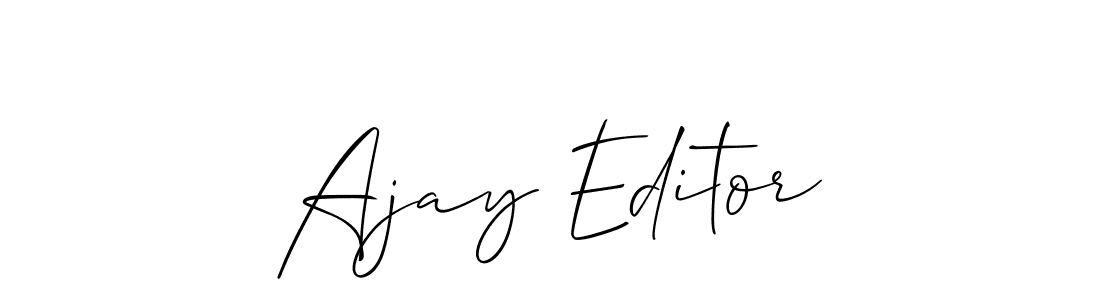 Also we have Ajay Editor name is the best signature style. Create professional handwritten signature collection using Allison_Script autograph style. Ajay Editor signature style 2 images and pictures png