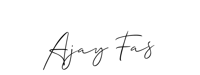 How to make Ajay Fas signature? Allison_Script is a professional autograph style. Create handwritten signature for Ajay Fas name. Ajay Fas signature style 2 images and pictures png