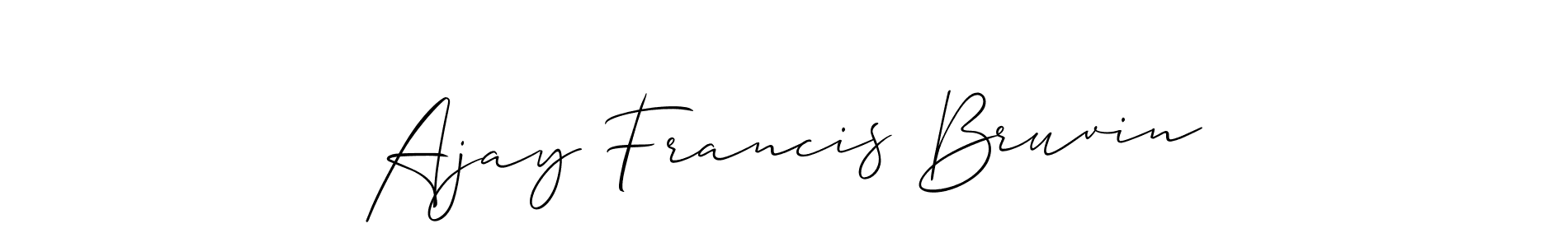 Similarly Allison_Script is the best handwritten signature design. Signature creator online .You can use it as an online autograph creator for name Ajay Francis Bruvin. Ajay Francis Bruvin signature style 2 images and pictures png