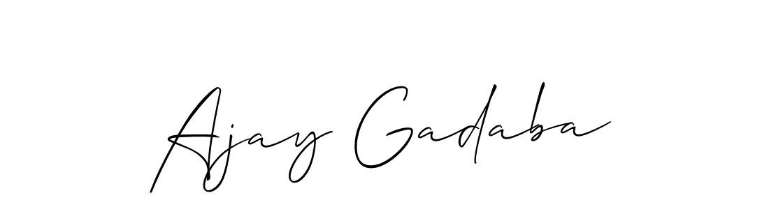 You should practise on your own different ways (Allison_Script) to write your name (Ajay Gadaba) in signature. don't let someone else do it for you. Ajay Gadaba signature style 2 images and pictures png