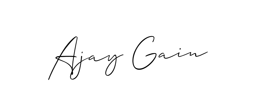 Best and Professional Signature Style for Ajay Gain. Allison_Script Best Signature Style Collection. Ajay Gain signature style 2 images and pictures png