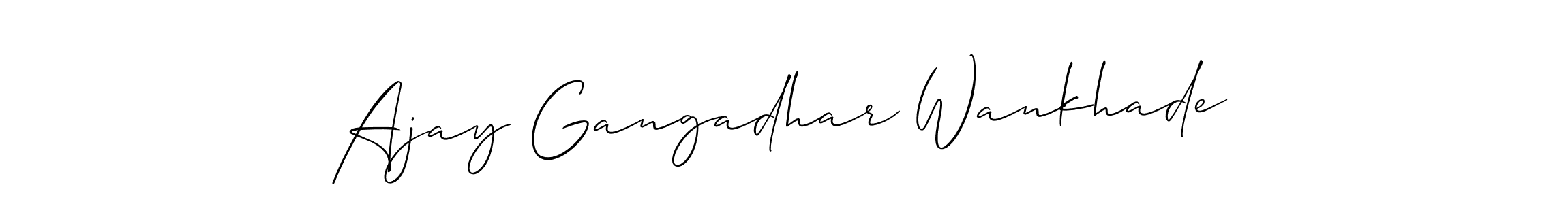 Make a beautiful signature design for name Ajay Gangadhar Wankhade. Use this online signature maker to create a handwritten signature for free. Ajay Gangadhar Wankhade signature style 2 images and pictures png