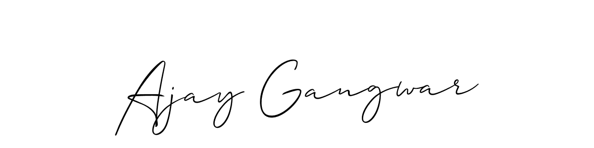 This is the best signature style for the Ajay Gangwar name. Also you like these signature font (Allison_Script). Mix name signature. Ajay Gangwar signature style 2 images and pictures png