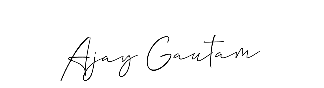 Allison_Script is a professional signature style that is perfect for those who want to add a touch of class to their signature. It is also a great choice for those who want to make their signature more unique. Get Ajay Gautam name to fancy signature for free. Ajay Gautam signature style 2 images and pictures png