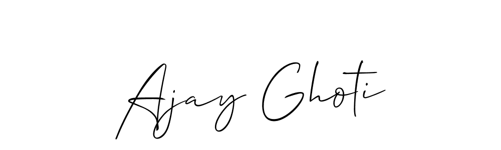 Also we have Ajay Ghoti name is the best signature style. Create professional handwritten signature collection using Allison_Script autograph style. Ajay Ghoti signature style 2 images and pictures png