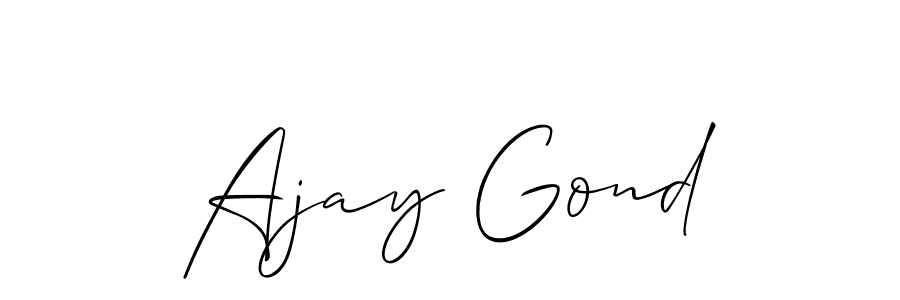 Make a beautiful signature design for name Ajay Gond. Use this online signature maker to create a handwritten signature for free. Ajay Gond signature style 2 images and pictures png