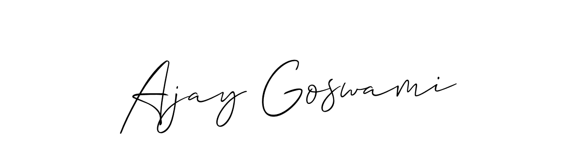 if you are searching for the best signature style for your name Ajay Goswami. so please give up your signature search. here we have designed multiple signature styles  using Allison_Script. Ajay Goswami signature style 2 images and pictures png