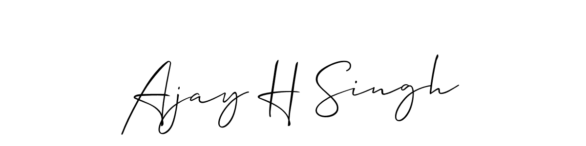 How to make Ajay H Singh signature? Allison_Script is a professional autograph style. Create handwritten signature for Ajay H Singh name. Ajay H Singh signature style 2 images and pictures png