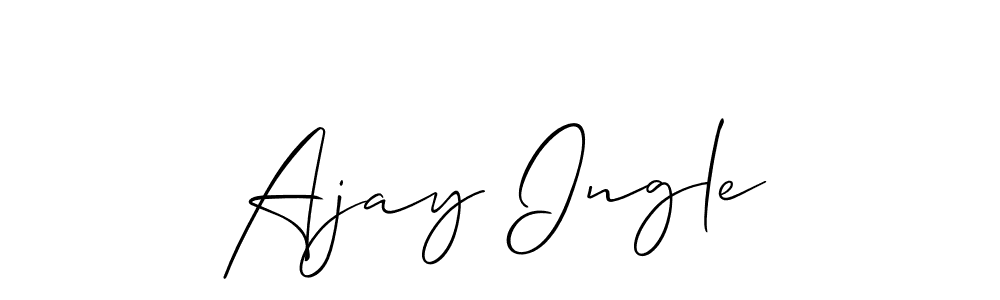 Similarly Allison_Script is the best handwritten signature design. Signature creator online .You can use it as an online autograph creator for name Ajay Ingle. Ajay Ingle signature style 2 images and pictures png