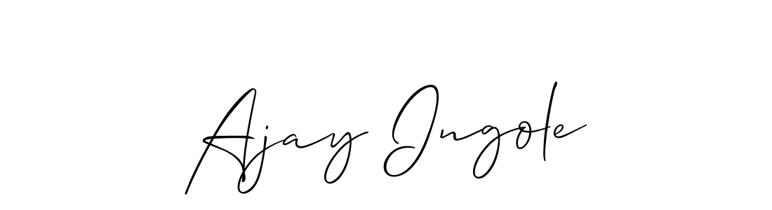 You should practise on your own different ways (Allison_Script) to write your name (Ajay Ingole) in signature. don't let someone else do it for you. Ajay Ingole signature style 2 images and pictures png