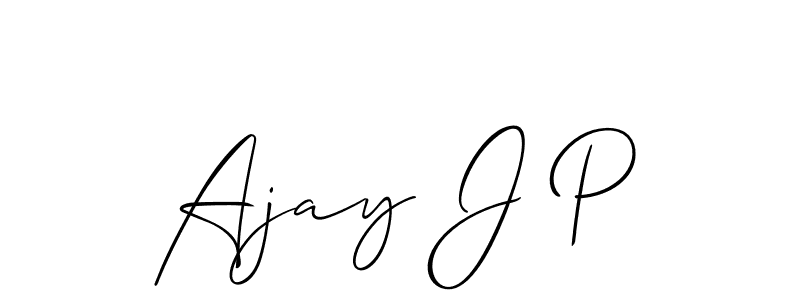 Make a beautiful signature design for name Ajay J P. Use this online signature maker to create a handwritten signature for free. Ajay J P signature style 2 images and pictures png