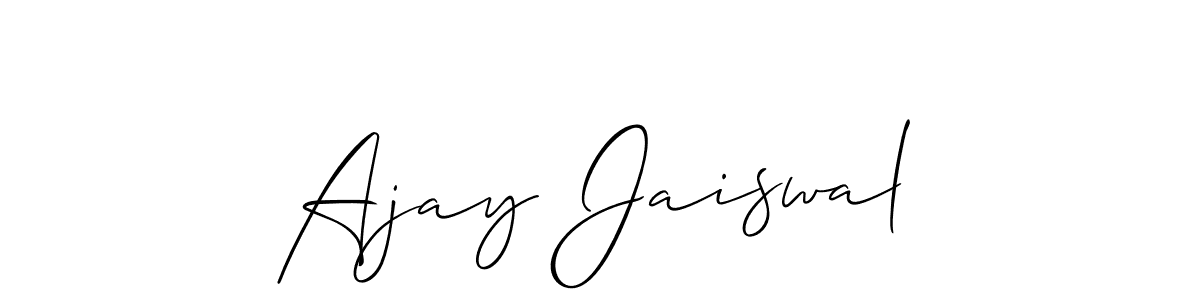 Design your own signature with our free online signature maker. With this signature software, you can create a handwritten (Allison_Script) signature for name Ajay Jaiswal. Ajay Jaiswal signature style 2 images and pictures png